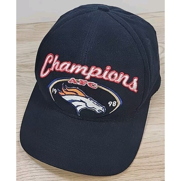 Logo Athletic 1998 NFL AFC Champions Strapback Denver Broncos Hat - Picture 8 of 10